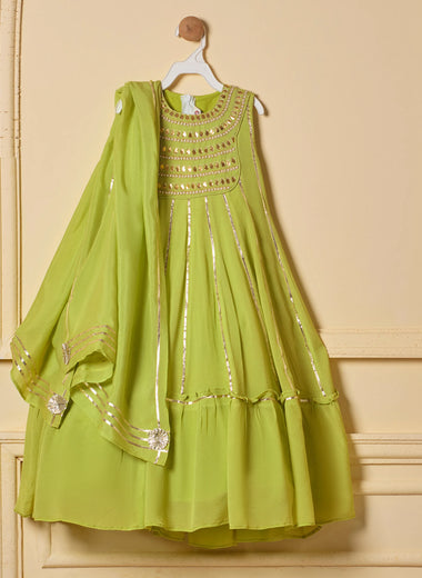 Noor Lime Lehenga Set