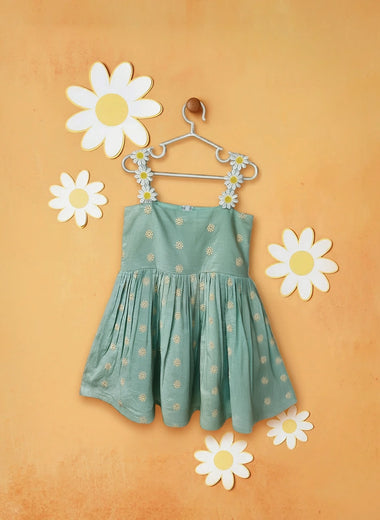 Sea green & Lace summer dress