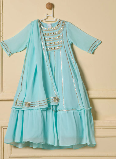 Noor Aqua Lehenga Set