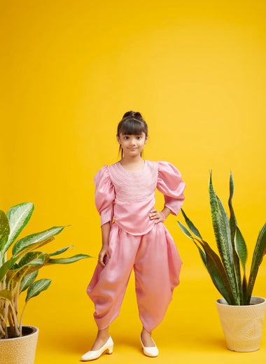 Pearl Pink Cowl Pant Set