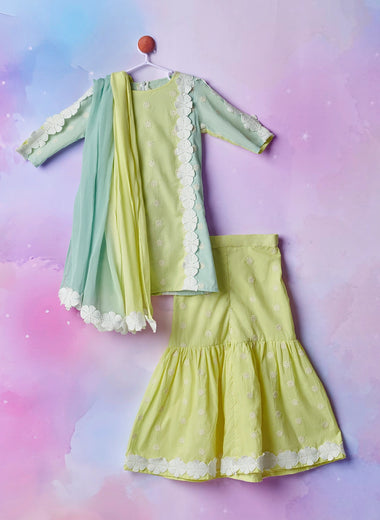 Dual Shade Sharara Set