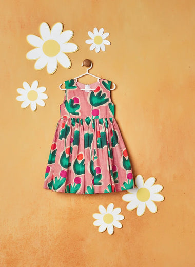 SUMMER PRINT  PINK FROCK