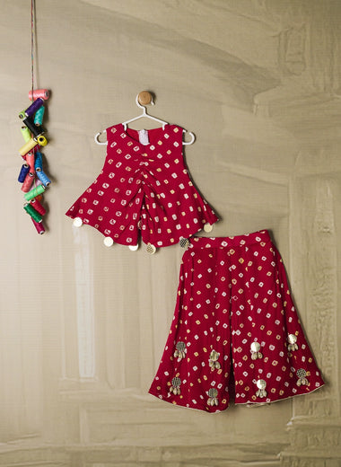 RED BANDHANI KALI SET