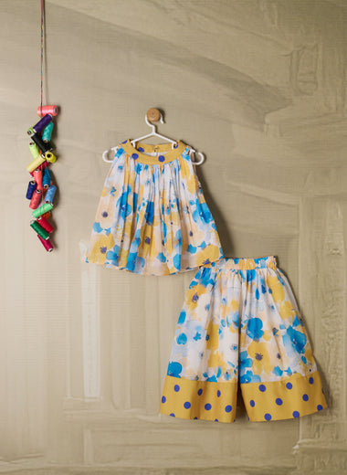 PRINTED RETRO STYLE PALAZZO SET