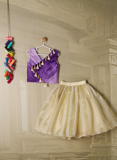 CHANDERI PURPLE SHADED LENGHA