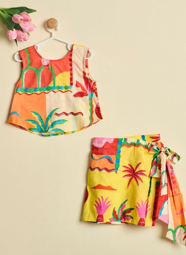 TROPICAL SKORT SET