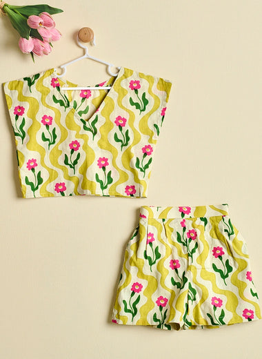 WAVE AND BLOOM CORD SET YELLOW