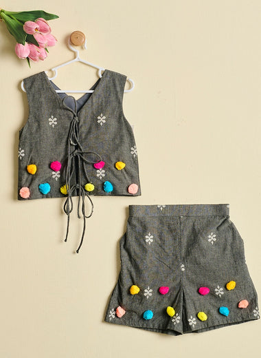 CHARCOAL CHARM CORD SET