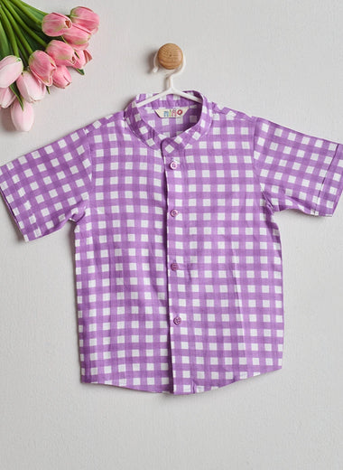LAVNDER CHECKS SHIRT