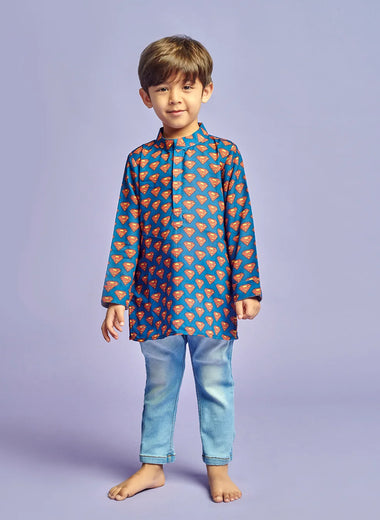 Super Hero Print Kurta