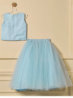 Powder blue Confetti Skirt Set