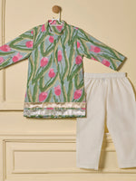 Gulabi Gulmohar Kurta Set