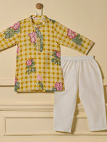 Mustard Bloom Kurta Set