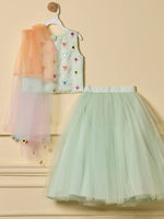 Mint Confetti Skirt Set