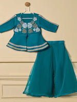 Peacock feather palazzo set
