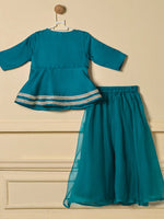 Peacock feather palazzo set