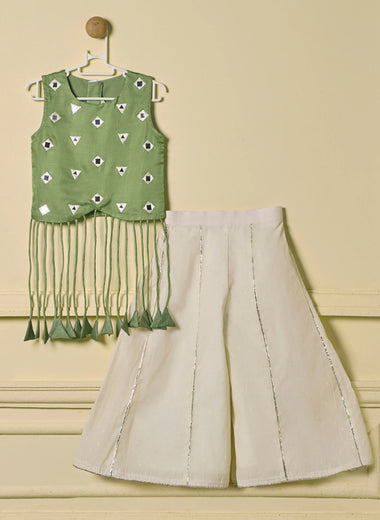 Olive Mirage Palazzo Set