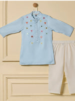 Sky Blue Rangoli Kurta Set