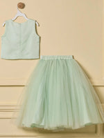 Mint Confetti Skirt Set