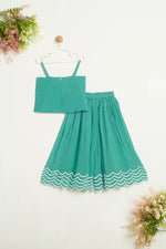 GREEN SCALLOP PALAZZO