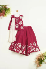 MARROON APPLIQUE LENGHA