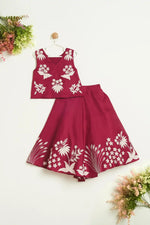 MARROON APPLIQUE LENGHA