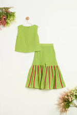 NEON PINK APPLIQUE SHARARA SET