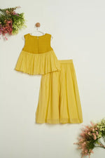 YELLOW PALAZZO SET WITH FLORAL YOK