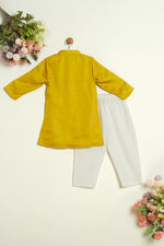 ZARDOZI FLOWER YELLOW KURTA SET