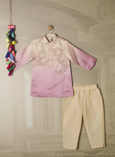 PINK SHADED KURTA SET