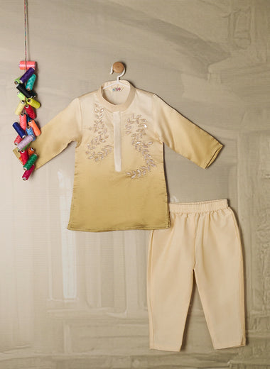 GOLDEN SHADED KURTA SET