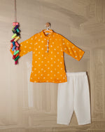 YELLOW BANDHANI KURTA SET
