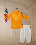 YELLOW BANDHANI KURTA SET