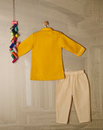 YELLOW PINTUCKS GOTA KURTA