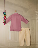 DUSTY PINK PINTUCKS GOTA KURTA