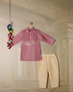 DUSTY PINK PINTUCKS GOTA KURTA