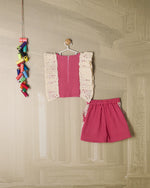 PINK DUAL SHADE HAKOBA CORD SET