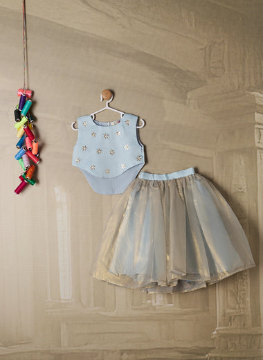 BLUE SHIMMER TISSUE LENGHA