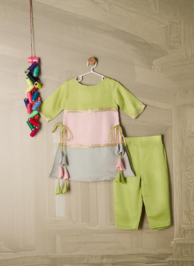 COLOR BLOCK SUIT SET