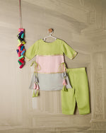 COLOR BLOCK SUIT SET