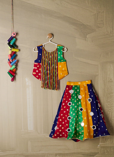 MIRRORED BANDHANI LENGHA
