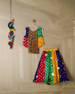 MIRRORED BANDHANI LENGHA