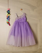 LAVENDER AND GREY SHADED ORGANZA GOWN