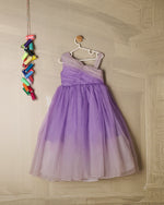 LAVENDER AND GREY SHADED ORGANZA GOWN