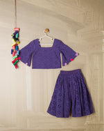 PURPLE HAKOBA POM POM CORD SET