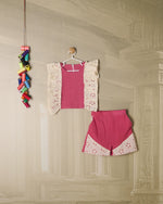 PINK DUAL SHADE HAKOBA CORD SET