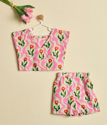 WAVE AND BLOOM CORD SET PINK