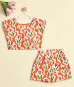 WAVE AND BLOOM CORD SET ORANGE