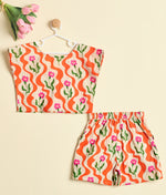 WAVE AND BLOOM CORD SET ORANGE