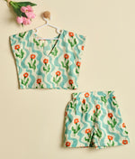 WAVE AND BLOOM CORD SET SEA GREEN
